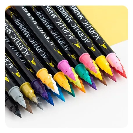 Горячая Распродажа WORISON Нетоксичная мягкая кисть акриловая ручка 24 цвета двойной маркер набор кистей художественный