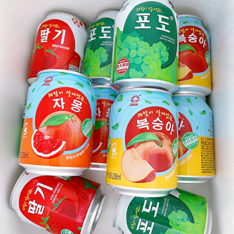JIUR New Flavors Best seller 238ml mango cans with fruit juices production OEM private label soft drinks flavour for sale