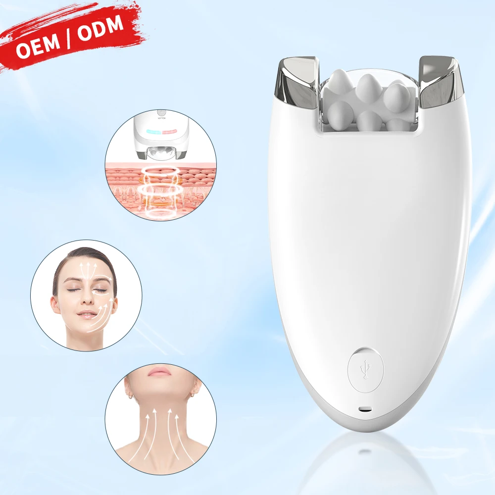 Beauty Equipment Skin Tightening Face Shape Toner Massage Wrinkle Remover Electric Muscle Ball Massage 3D Roller Facial Massager