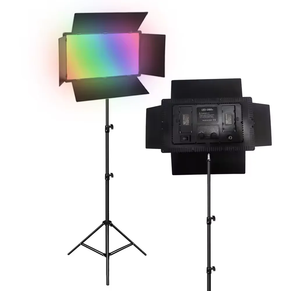 U600 U800 RGB Adjustable Brightness LED Studio Light for Video for Film Video Live Photography & Photographic Lighting