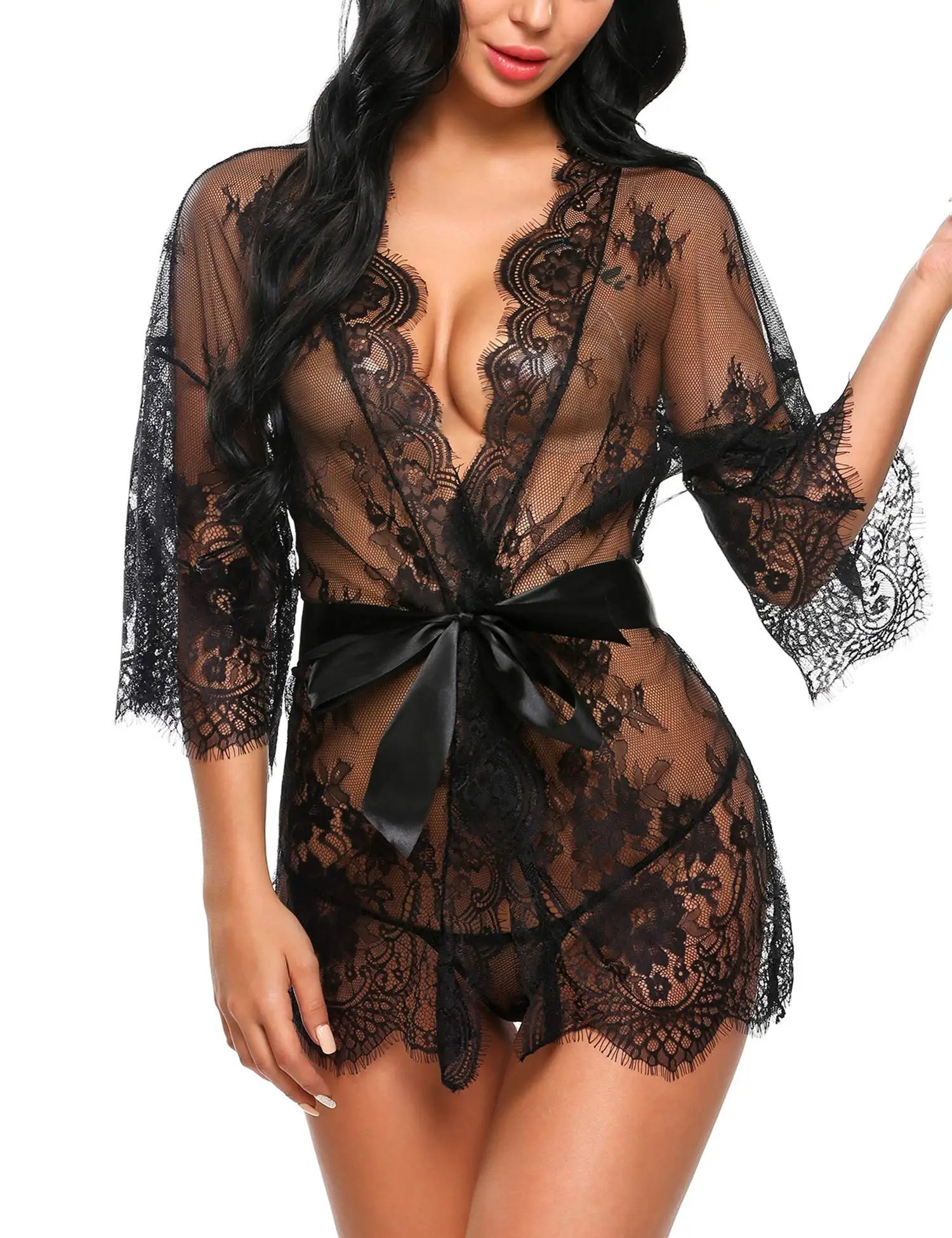 Women Sexy Lingerie sleepwear Erotic lingerie Lace Mesh Sleepwear Plus Size Dress Japanese mature Apparel Hot Night Dress
