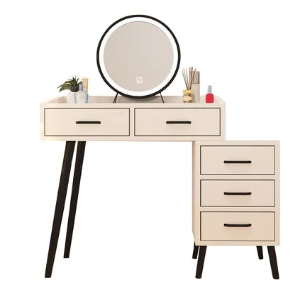 
Modern Vanity Make up table set Modern European vanity dimmable Dresser Table With Mirror and stool mirrored dressing table 
