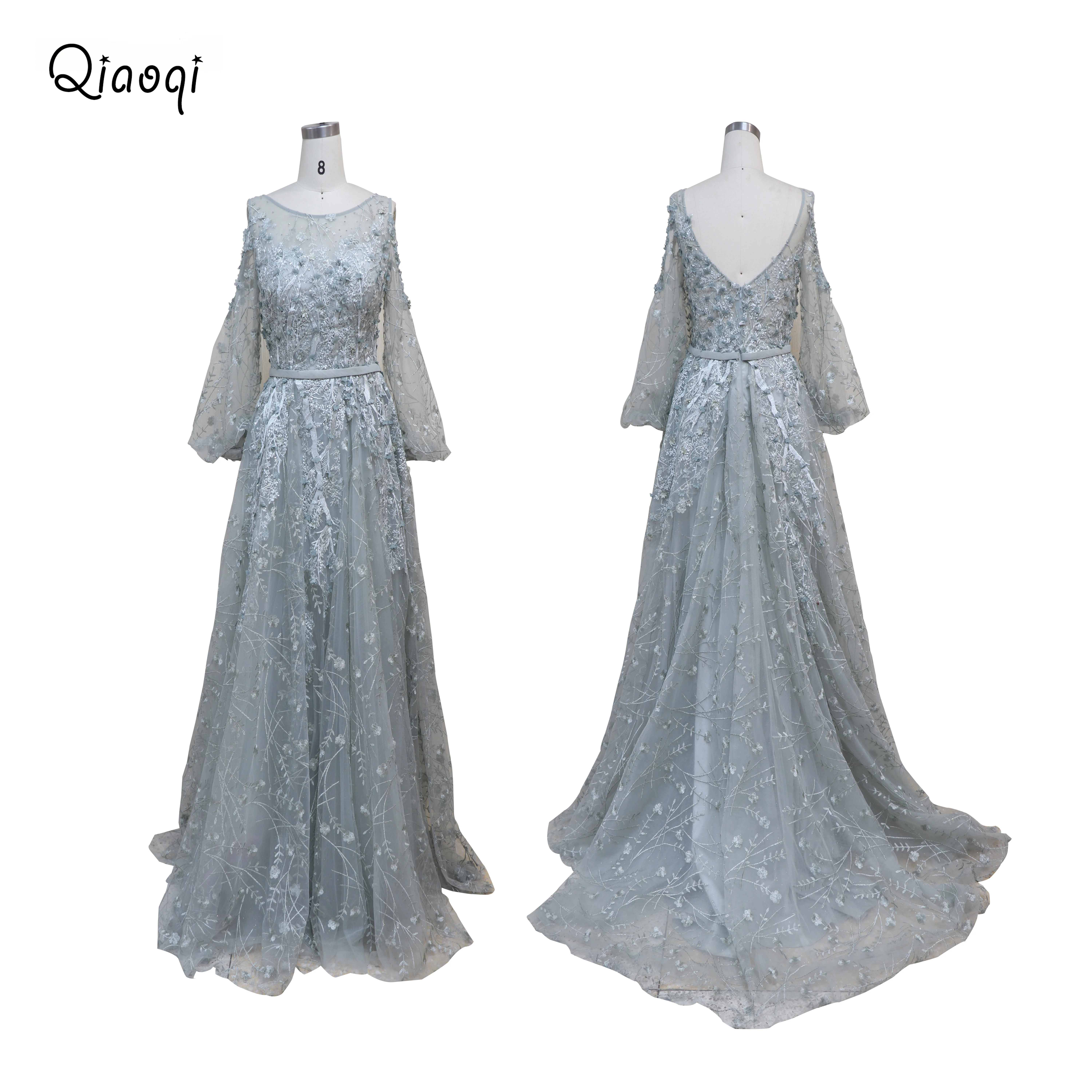 
 Вечерние платья с длинным рукавом и открытой спиной  