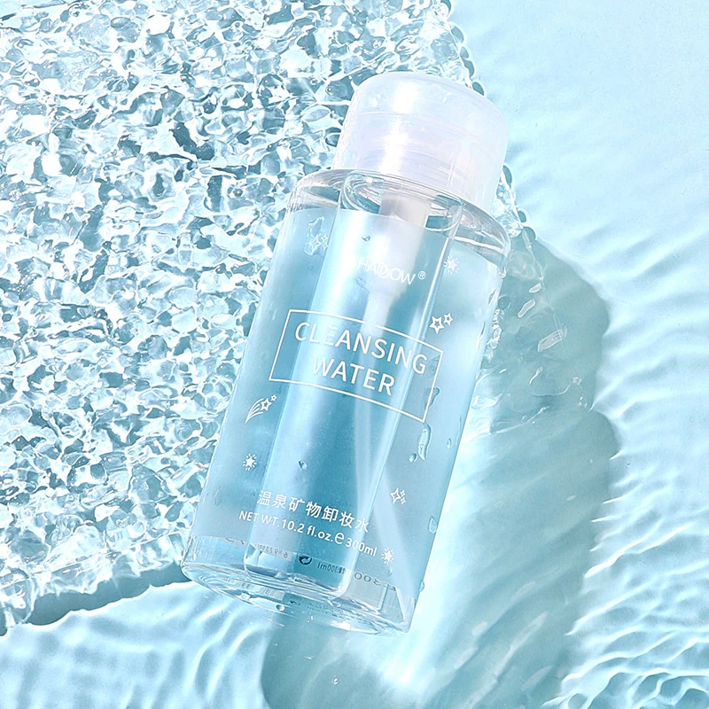 facial micellar water makeup remover Makeup Cleanser Mineral Pump Head 2 in 1 Face Lip Eyelash cleansing makeup removing water