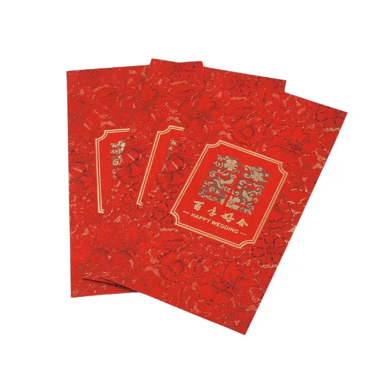 Hot Sale Custom Printing Red Packet Hong Bao Red Pocket Envelope 2024 for Chinese New Year Gift Money Envelope