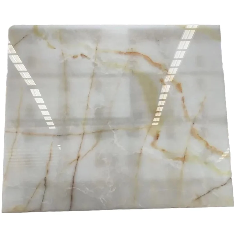 Refine Stone factory directly supply home decoration luxury translucent white onyx slab for dining table