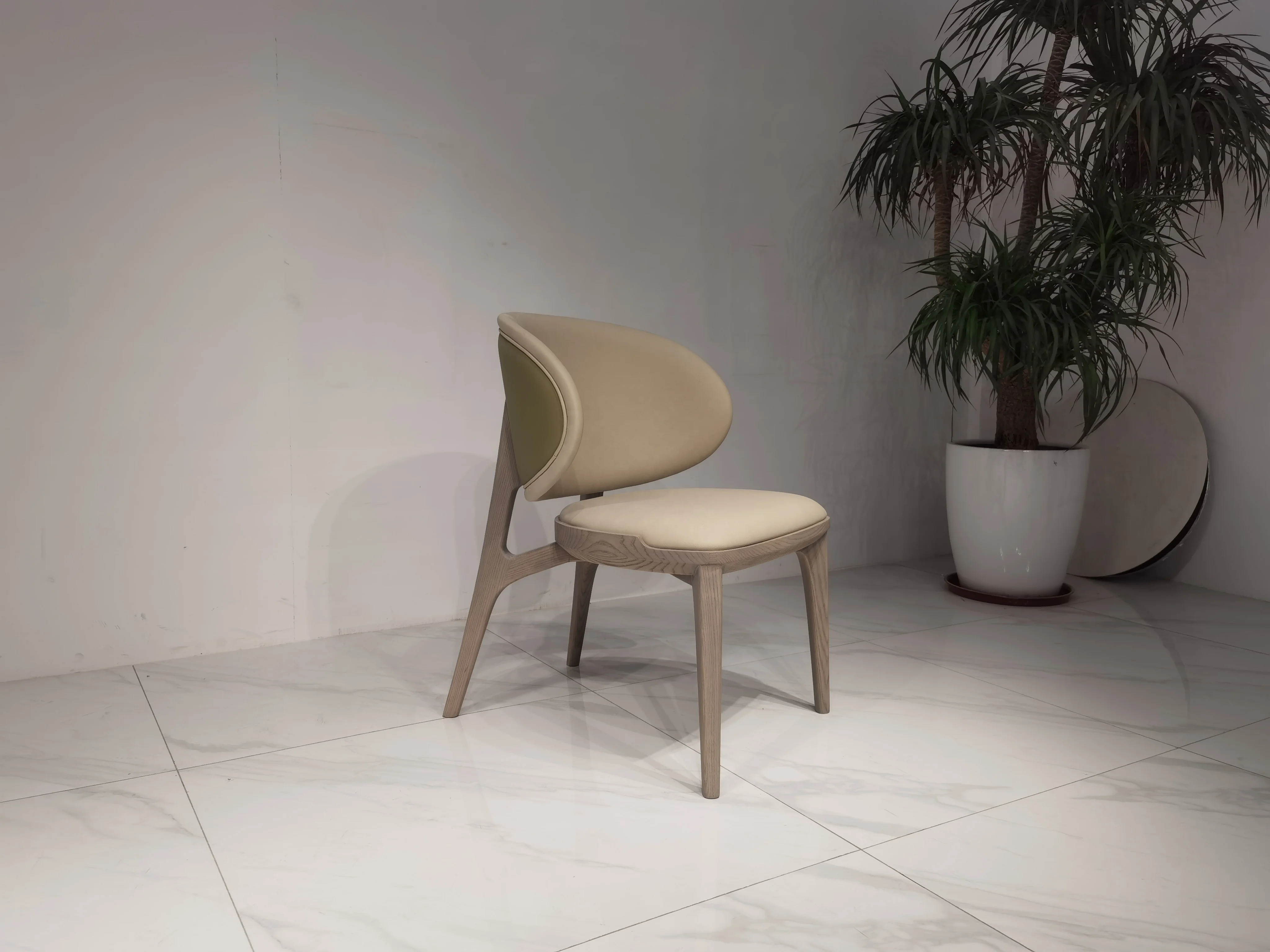 Foshan Manufacturer Custom Modern Wabi-sabi Style Cafe Restaurant Dining Table Sets 6 Chairs Oak Wooden Dining Chairs