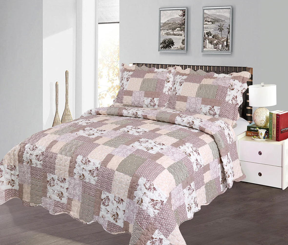 Luxury Hot Printed Quilted Summer Comforter Quilt Bedspreads Set Bed Cover Set 3 Pieces Quilt Set for Home