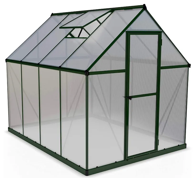 double-door polycarbonate strong garden greenhouse  green house