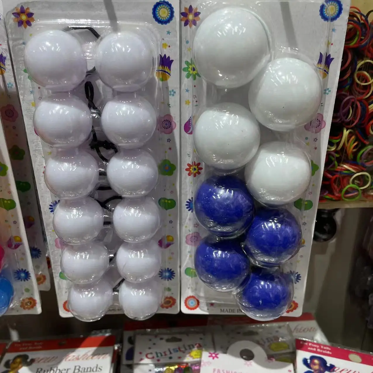 MYLULU Oversized 30mm&40mm beads Kids Girls Baby Knocker Balls Hair Ties Wholesale Hair Accessories with Balls for Girls Kids