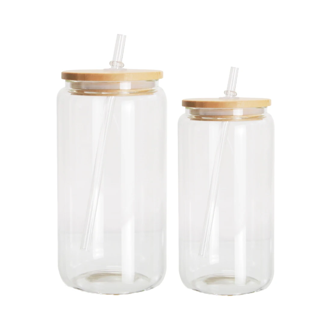 Лидер продаж на Amazon, прозрачный резервуар для воды объемом 12 унций, 16 унций, с бамбуковой крышкой
