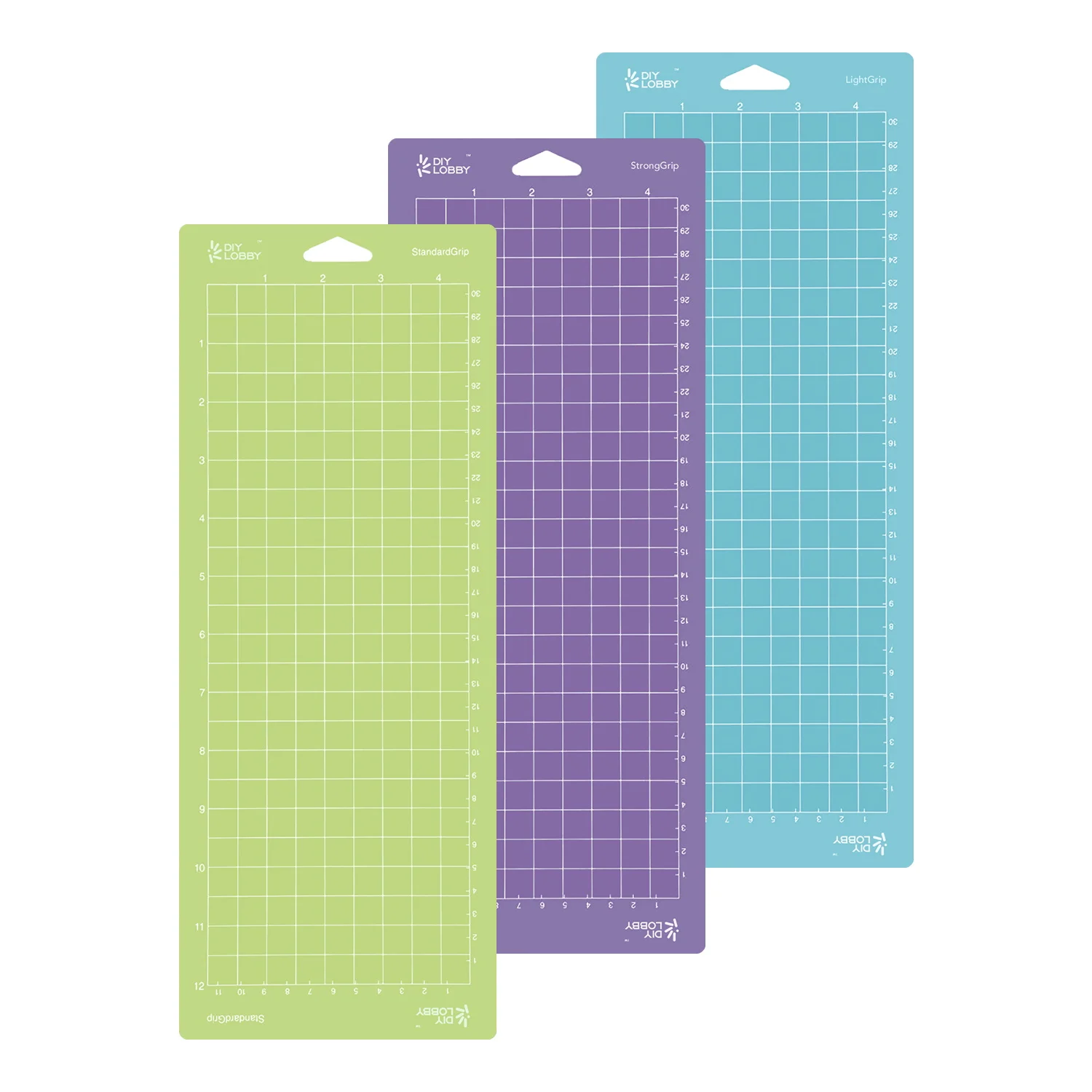 Diylobby Variety Adhesive Cutting Mat for Cricut Joy 4.5' X12' 4.5'X6.5' StandardGrip, LightGrip, StrongGrip