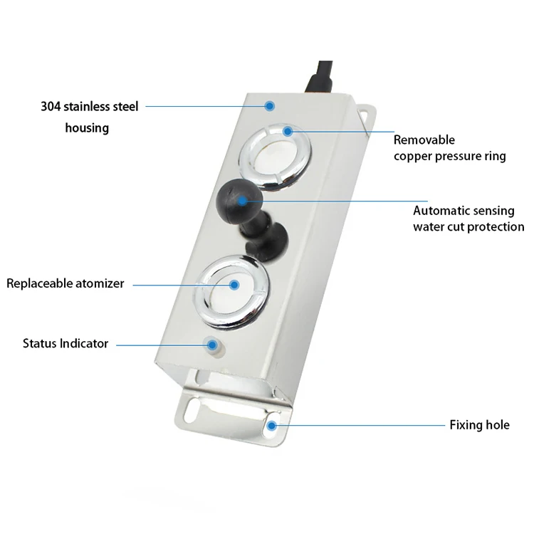 1.3L/H 2 Head Ultrasonic Mist Maker Fogger 48V Egg Incubator Mist Maker Humidifier