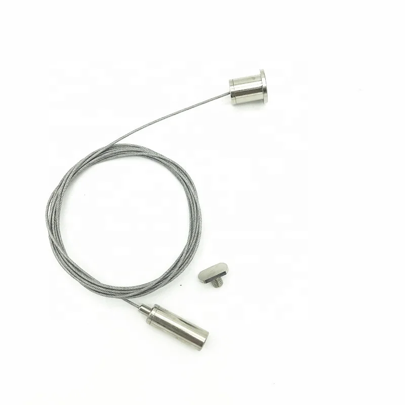 High quality 2 meter steel wire rope aluminum groove line lamp surface mounted office lamp hanging rope