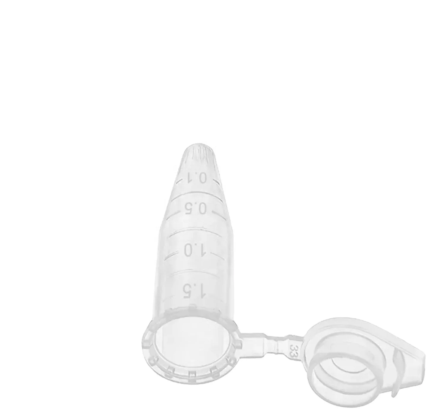 Одноразовые пластиковые центрифужные трубки с прикрепленной крышкой прозрачные белые PCR трубки