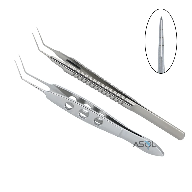 Asol capsulorhexis nucleus tweezers integrated forceps ophthalmic surgical instruments