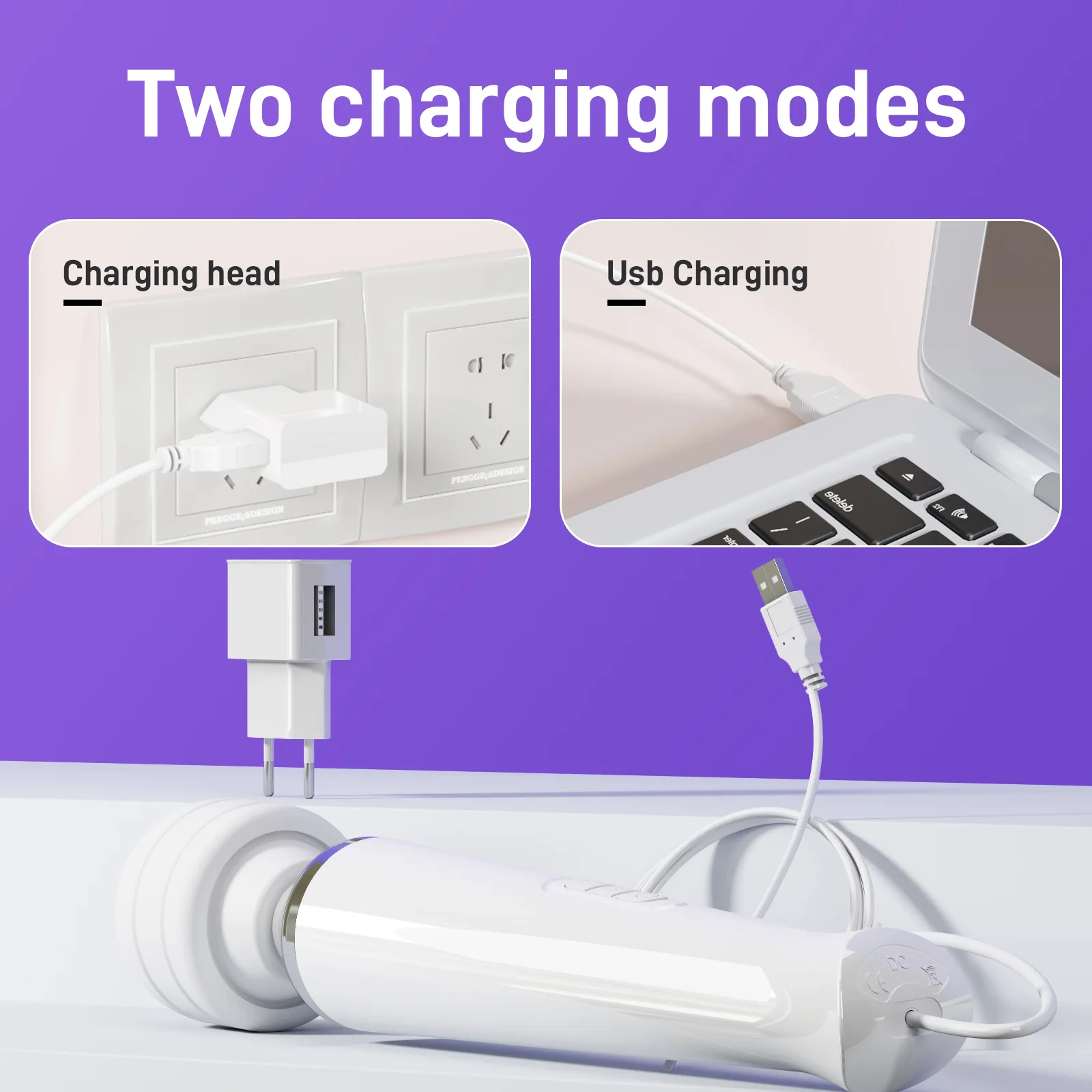 hot selling soft silicone hand held massage vibrator massage wands for neck shoulder back body massager for sex vibration