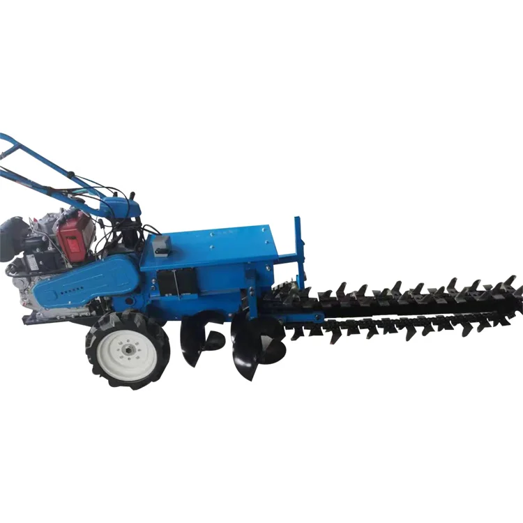 Ditcher farm trencher machine Ditch digger tractor machine Ditching cultivator Chain trencher machine