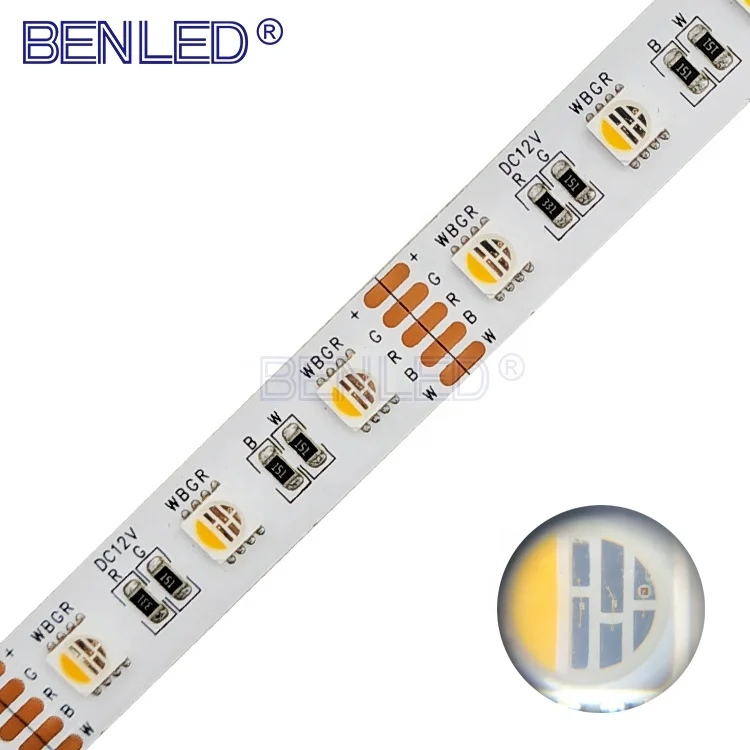 4 Color In 1 Chip DC 12V DC 24V RGBW RGB RGBWW Full Color 4 In 1 5050 Flexible LED Strip For Indoor or Outdoor Use