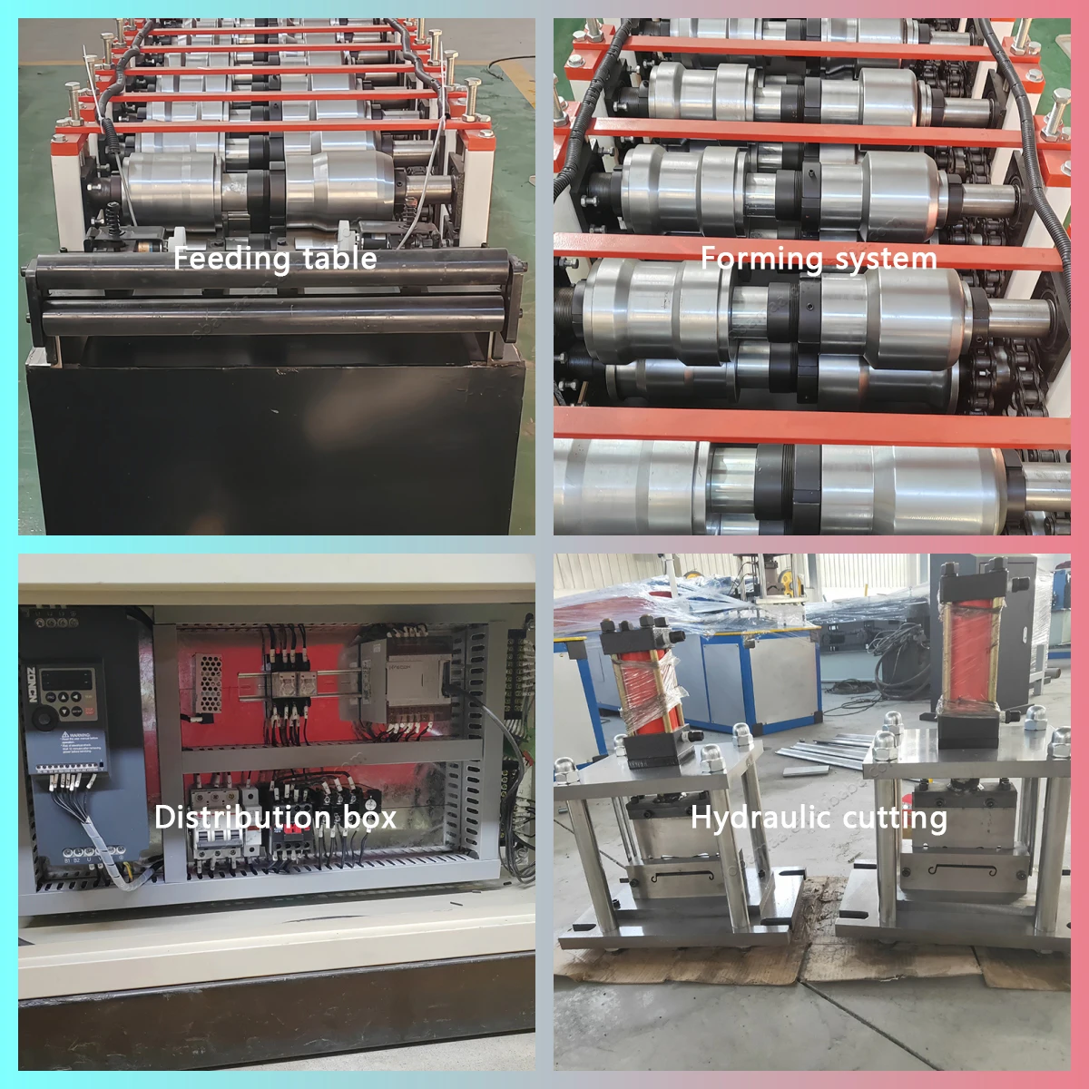 hydraulic galvanized roller shutter door machine production line / cold roll forming machine