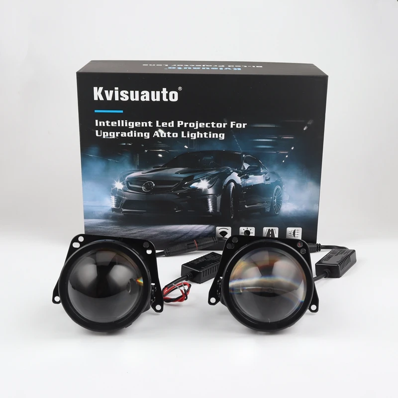  CQL KVISUAUTO 3 0 дюймовый AOZOOM R3 A5 + A3 A6 48 Вт 6000K фара Bi светодиодная линза проектора дальний и ближний свет яркая