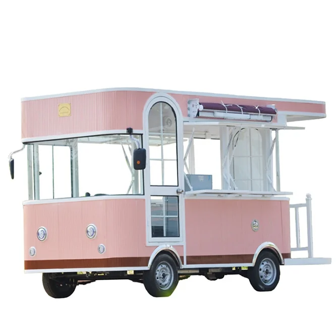 Set up stalls early and fast food small push mobile commercial three food vehicles CE