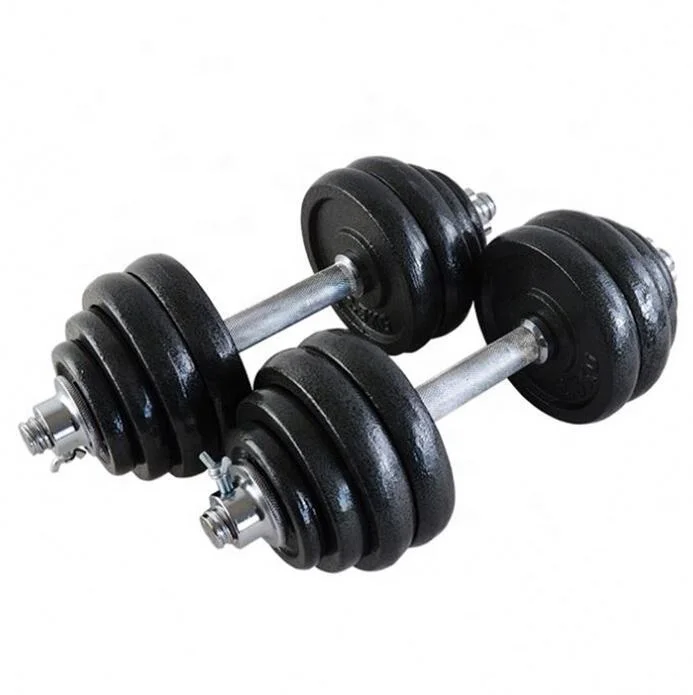 Factory Cast Iron sales gym free strength weight training Connector Option dumbells adjustable 15kg barbell dumbbells sets