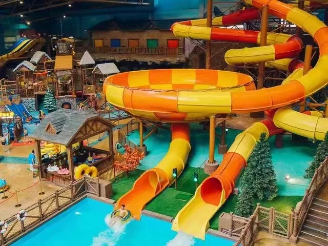 Outdoor Exciting Large Water Slides Combination Water Park Fiberglass Water Aqua Park Slides Fiberglass Curve Slides