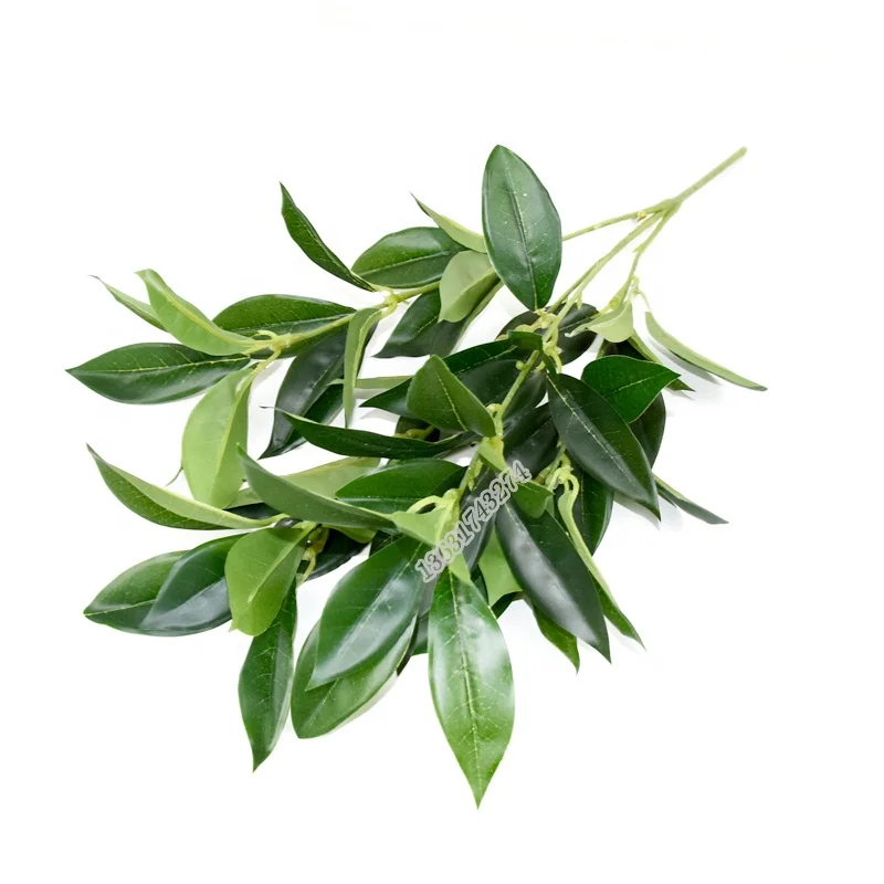 High quality 4 head decoration flower fake plant leaf artificial foliage for indoor decoration
