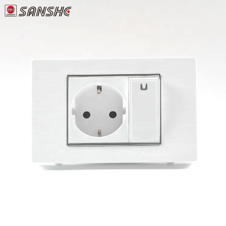 SANSHE universal white electric switch wall and socket for apartment and home