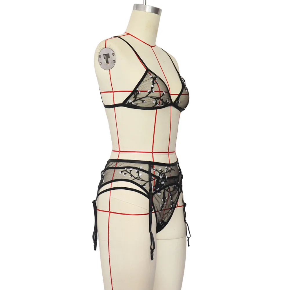 
Attractive Style Women Lingerie Hot Lady Sexy Underwear Transparent Lace Young Beautiful Girls Bra Panty Set 