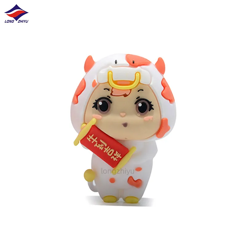 Миниатюрная 3D фигурка Longzhiyu с индивидуальным дизайном мягкая ПВХ резиновая оптовая продажа