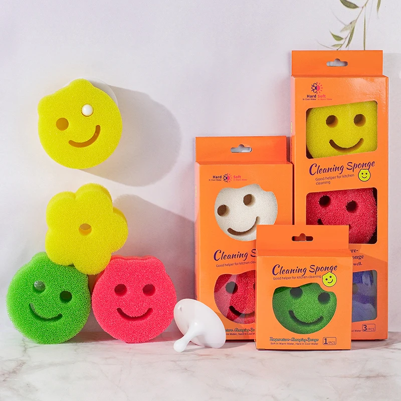 Kitchen Cleaning Happy Face Design Biomimetic Loofah Sponge Product Type Sponges & Scouring Pads