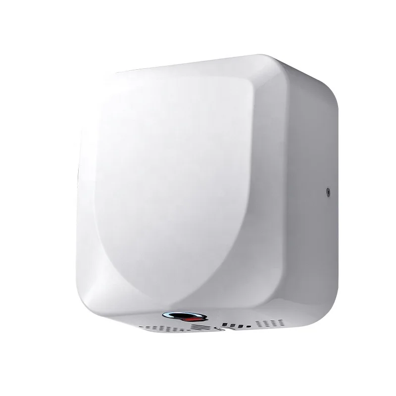 Wall mounted industrial air blade automatic square stainless steel hand dryer 304 white