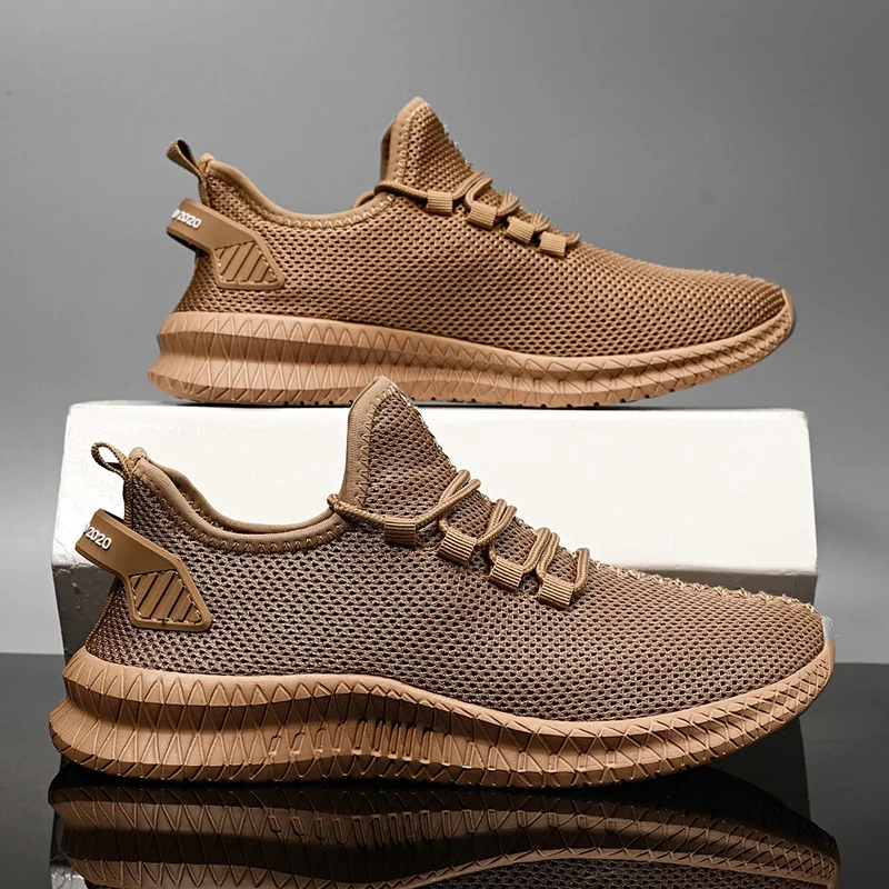 Shoes Brown Bottom Casual Man Walk Fashion Sport Mesh Breathable Outsole Eva Sneaker