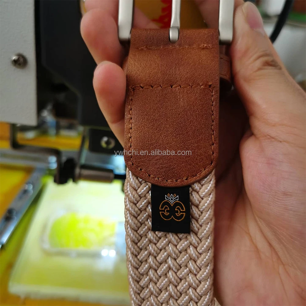 Men Women Casual Knitted Pin Buckle Belt Woven Canvas Elastic Expandable Braided Stretch Belts Plain Webbing Strap