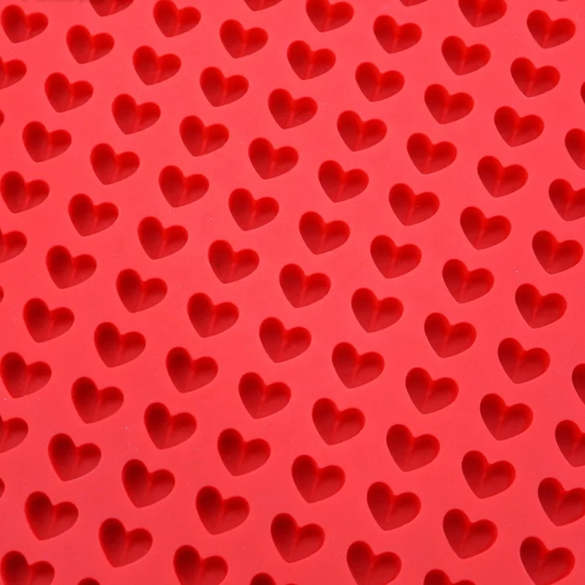 255 Cavity  Mini Heart Shaped Cookies Pet Treats Baking Mold Small Dot Cake Decoration Silicone Baking Mat Cooking Sheets
