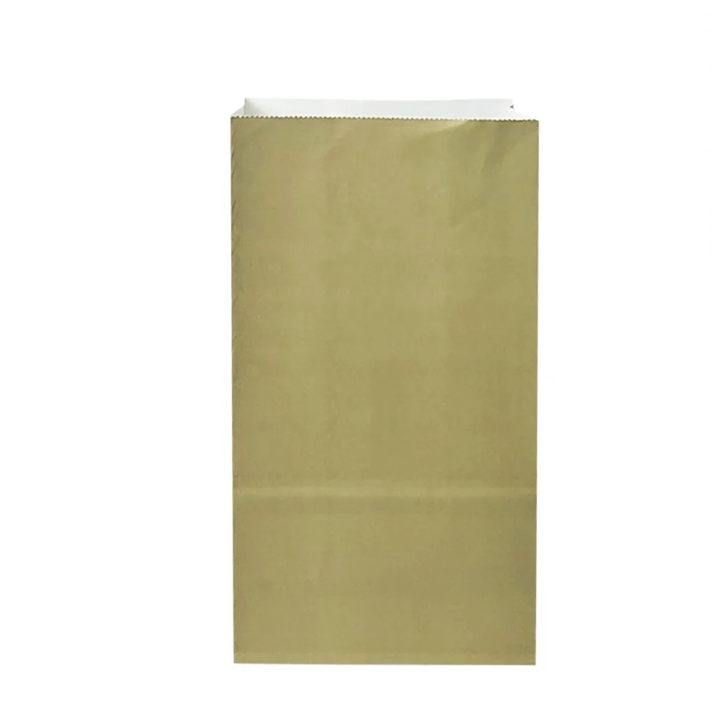 Take Away Plain Bags Wholesale Grease Sandwich Resistant Coated Wax Lined Custom Logo High Quality Cheaper Food Paper Sack Bag