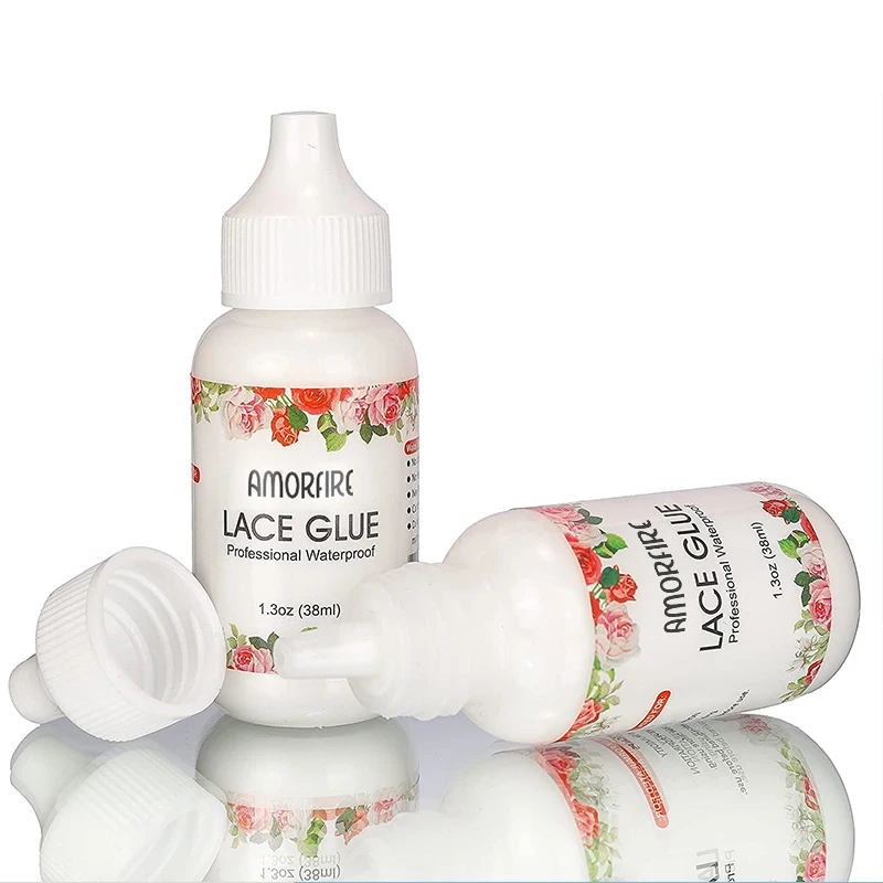 Private label frontal 38ml lace wig glue wholesale water proof hair lace glue wig adhesive