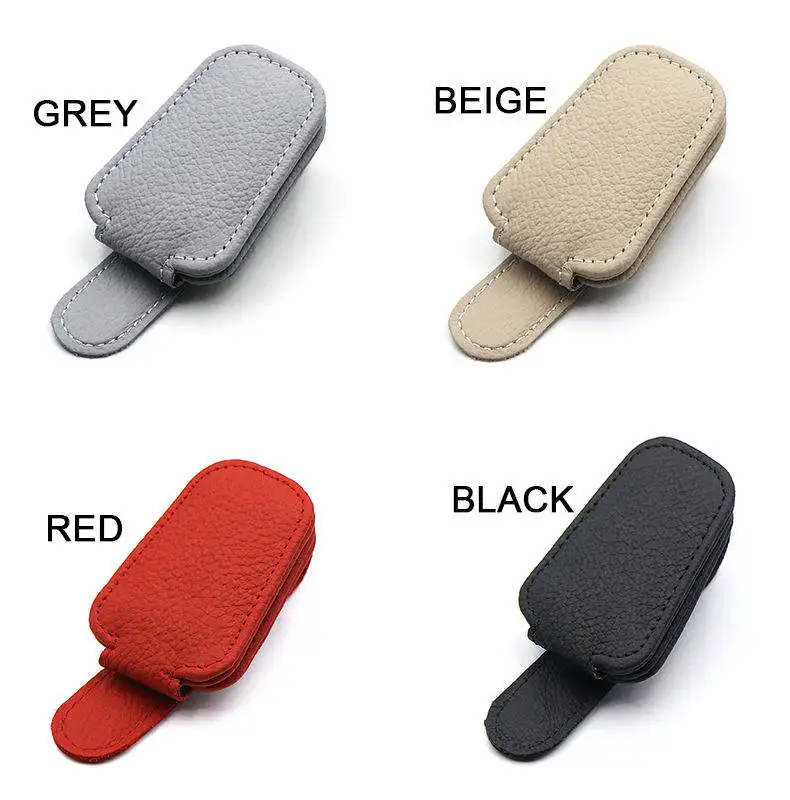 Universal Sunglasses/Eyeglasses Stand Fastener Pen Case Card Ticket Holder Sun Visor Glasses Box Auto Interior Car Accessories