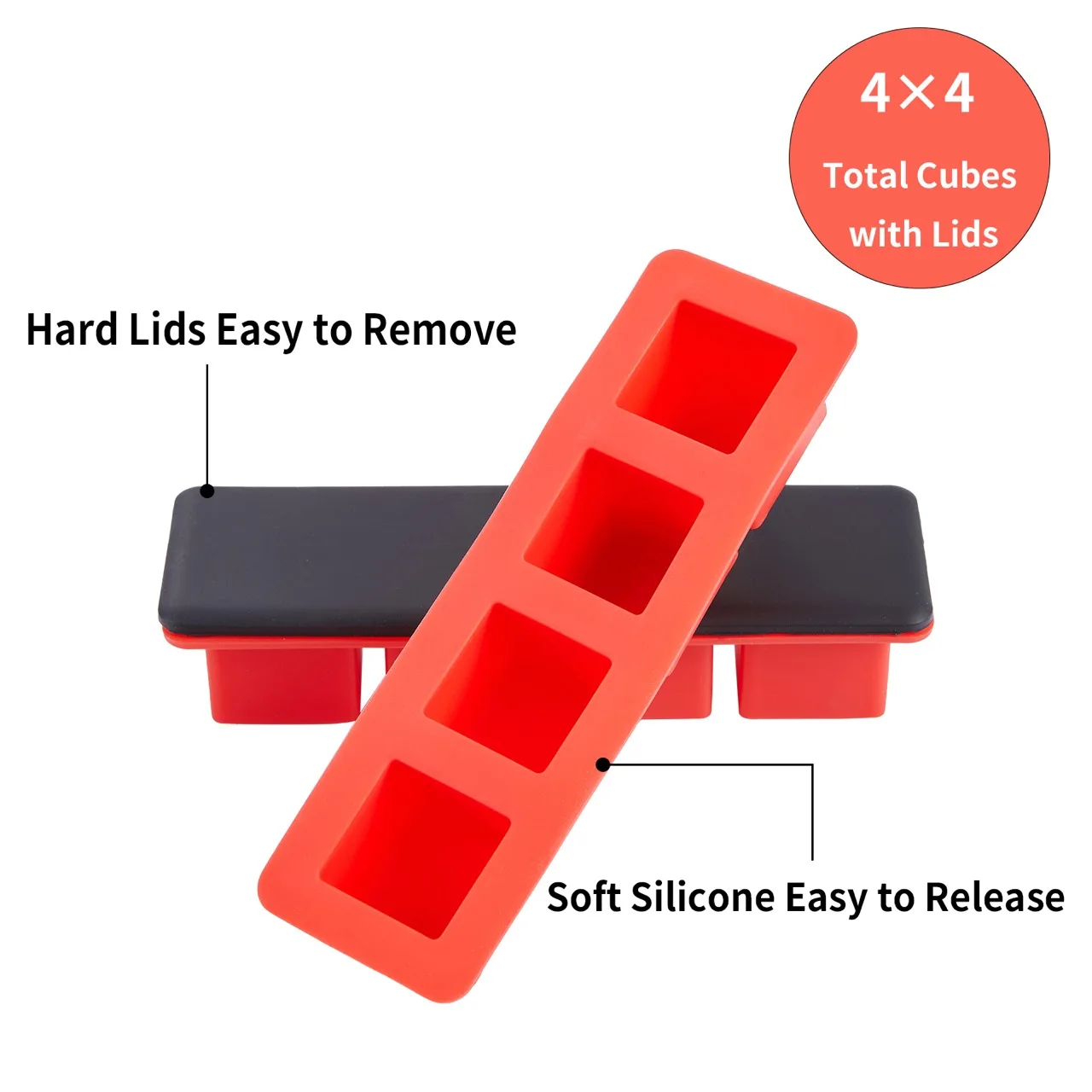 
Square silicone ice cream mold silicone ice cube molds Making Ice Cubes with lib 