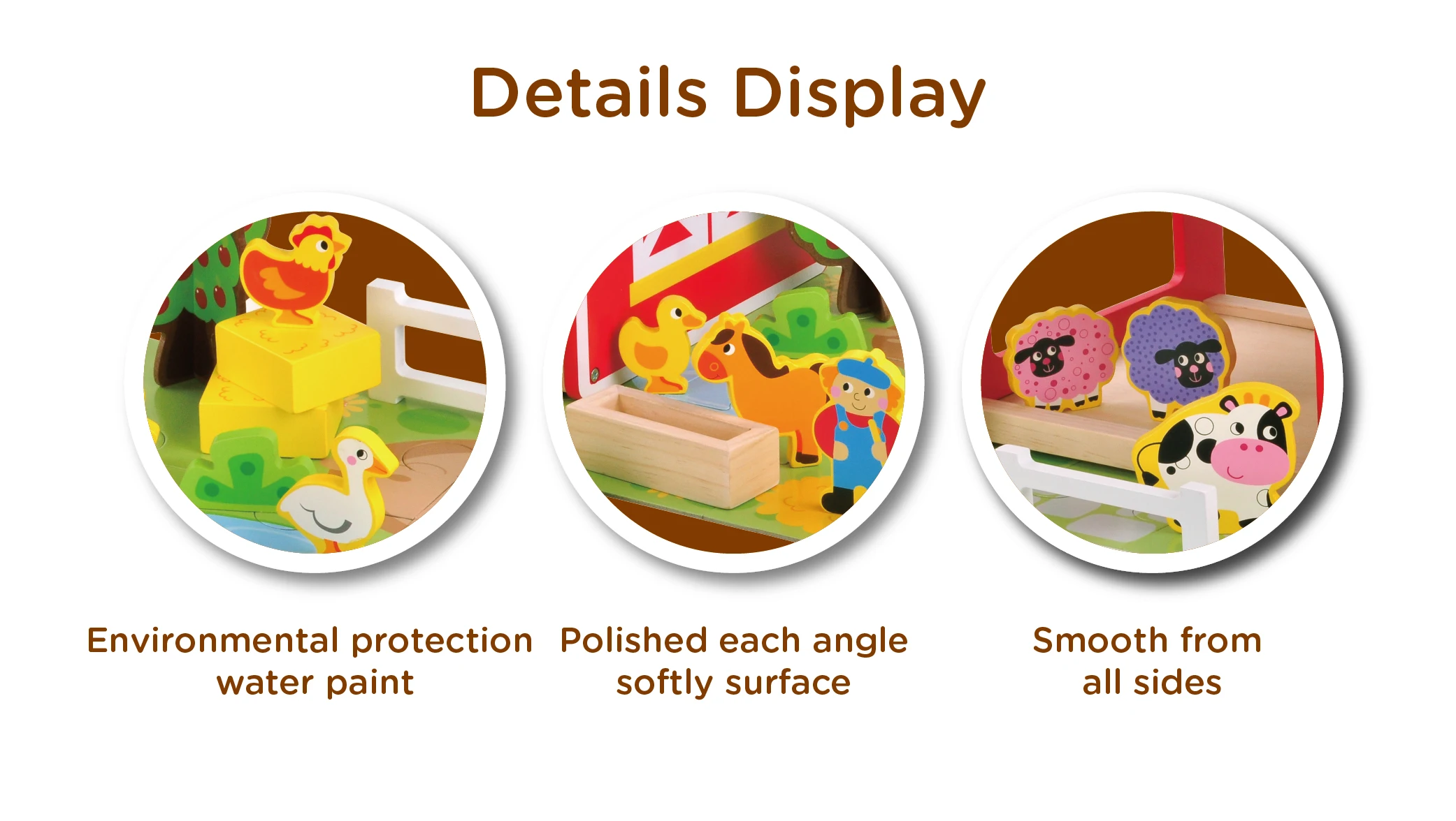 Children Education Wood Animals Farm House Custom Kids Wooden Toys 2024 Farm House Toys