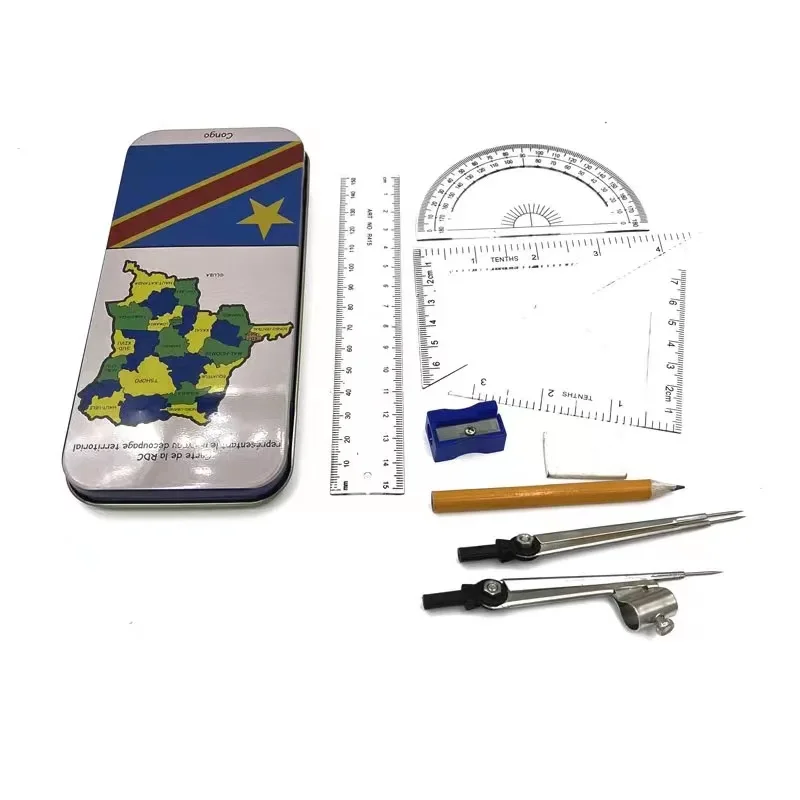 Africa School 10pcs instruments mathematical set,High quality hot sales geometry set, cheap price math set
