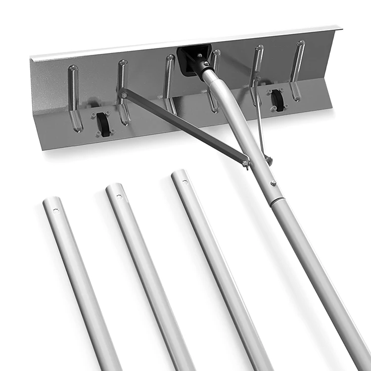 Telescoping Snow Removal Tool with 26 Inch Blade  Snow Roof Rake 20 Feet Aluminum for  Snow Roof Rake