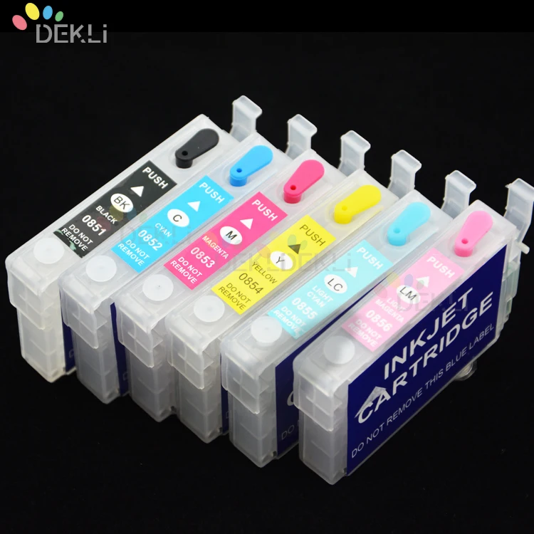 T0801 T0802 T0803 T0804 T0805 T0806 Refillable патрон чернил для принтера Epson T0801-T0806 набора СНПЧ картридж с чипом автоматического сброса