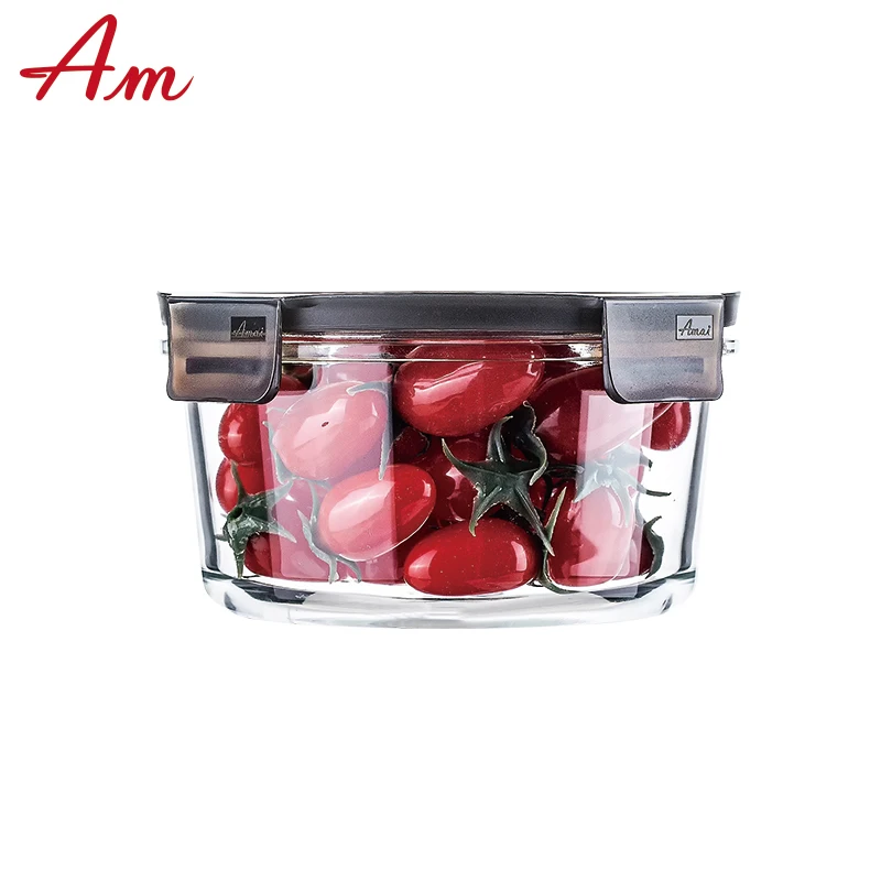 
Heat resistant different size glass jar storage 