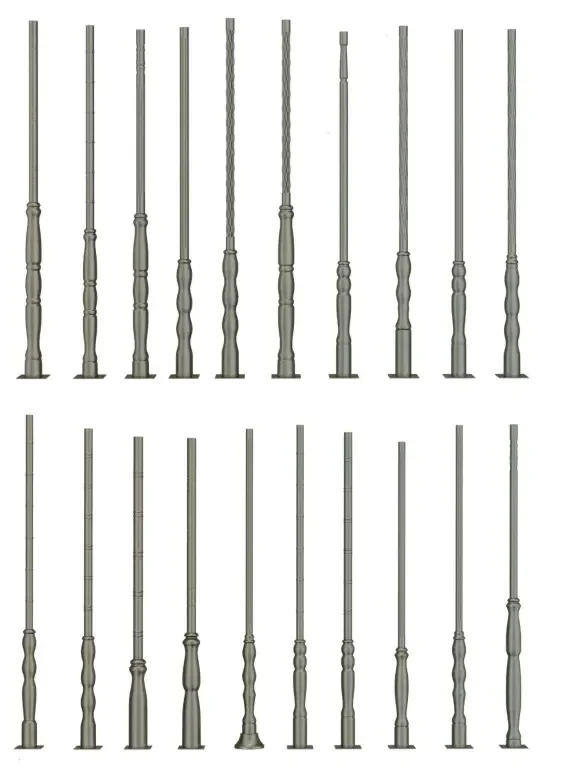 High quality street garden lamp poles black color decorative garden light pole