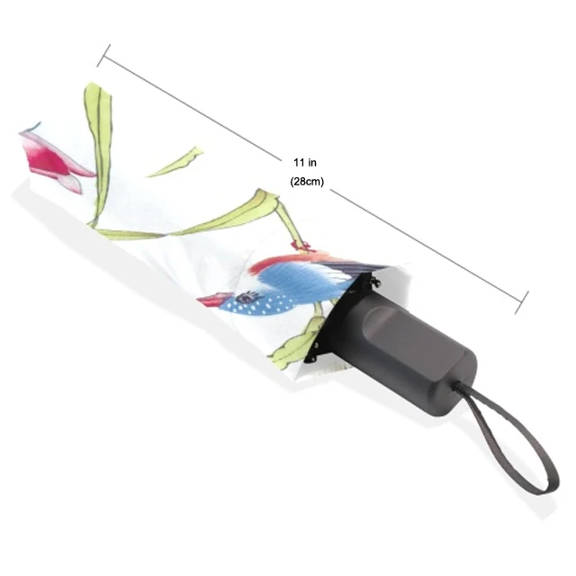 Bespoke UV Protection Traditional Ink and Wash Painting Lady Rain Umbrella