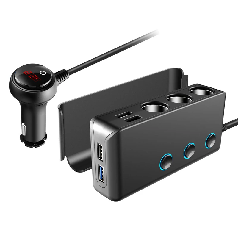 Best Selling Products 2020 in USA Amazon Plug Socket 4 USB Quick Charge 3.0 Cigarette Lighter Power Adapter