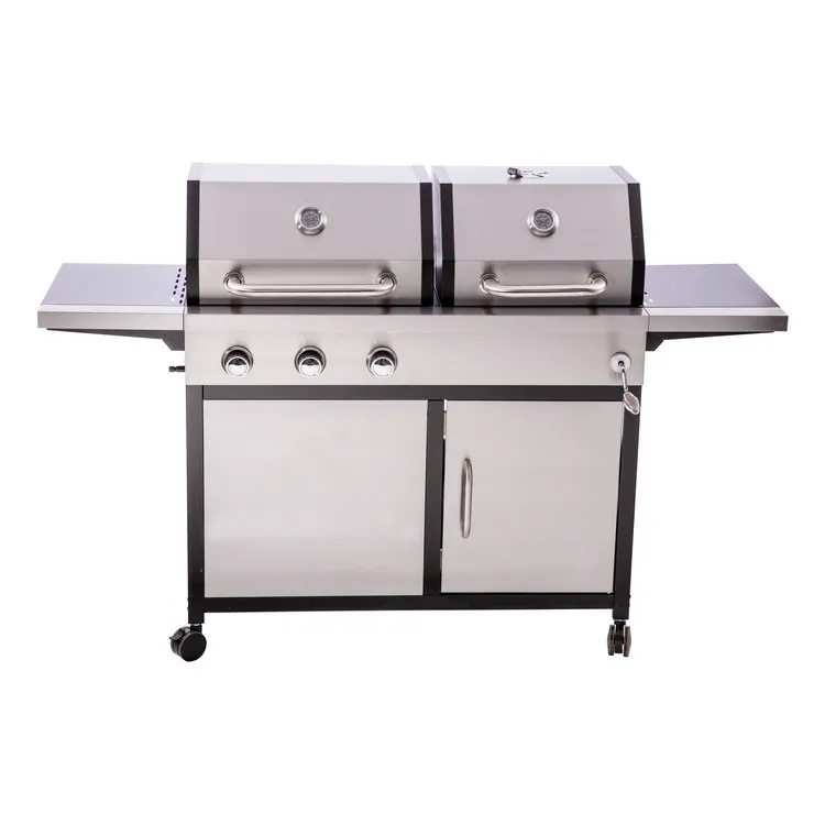 
 Komenjoy New J002 открытый садовый комбинированный газовый и угольный гриль бездымный барбекю коммерческий гриль  